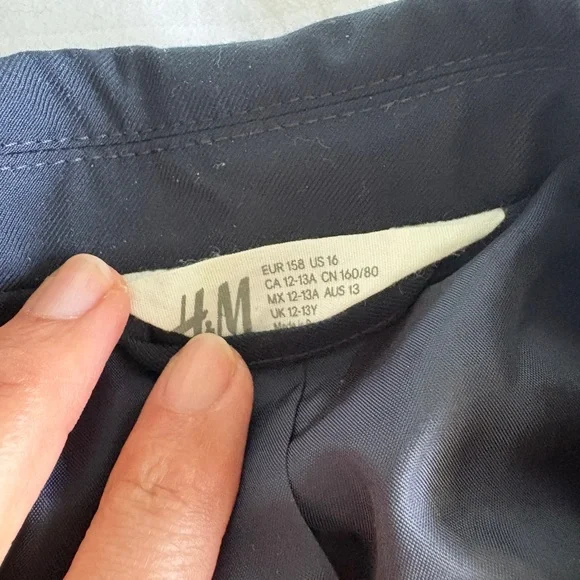 Boys Blue 2 Piece Suit Set with Brooks Brothers Shirt and Brown Belt - Picture 6 of 7